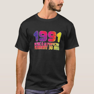 1991アフィンアラデッフェ30ANS 30th誕生日 Tシャツ