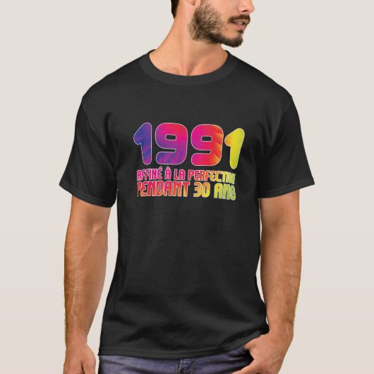 1991アフィンアラデッフェ30ANS 30th誕生日 Tシャツ (正面)