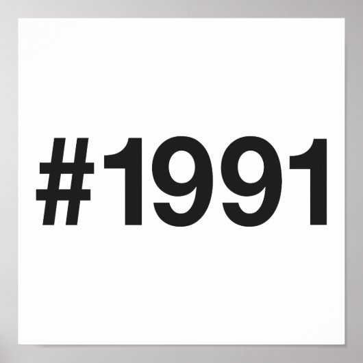 1991ハッシュタグ34誕生日記念日 ポスター (正面)