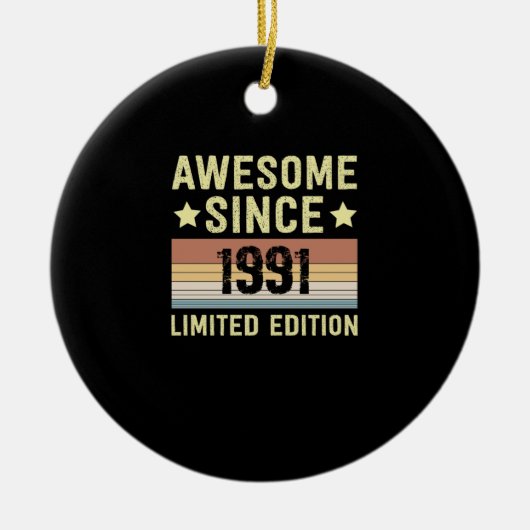 1991年から最高誕生日 セラミックオーナメント (正面)