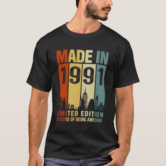 1991年に32年の歴史を持って作ら素晴らしれる Tシャツ (正面)