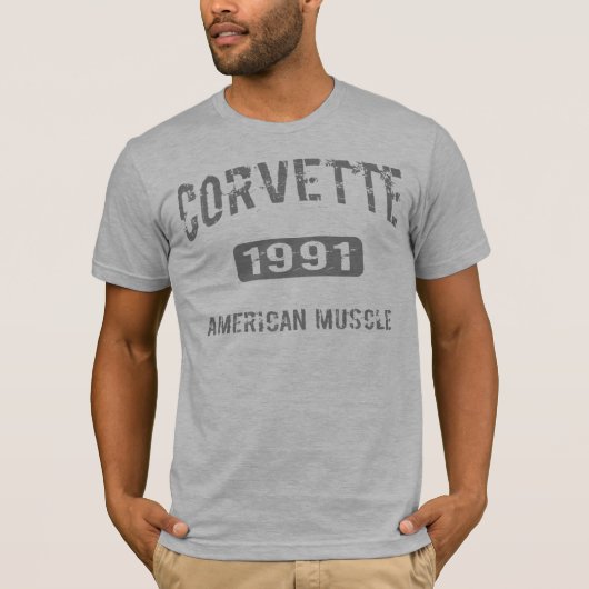 1991年のコルベットの衣服 Tシャツ (正面)