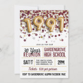 1991年度高校同窓会 招待状 (正面)