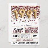 1991年度高校同窓会 招待状 (正面/裏面)