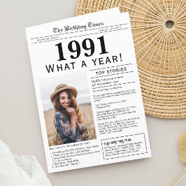 1991年新聞誕生日グリーティングカード シーズンカード