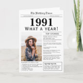 1991年新聞誕生日グリーティングカード シーズンカード (正面)