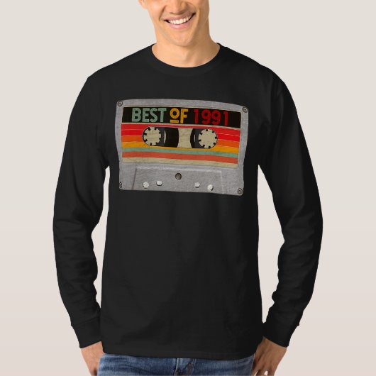 1991年最高ののMixtapeカセットテープ31誕生日 Tシャツ (正面)