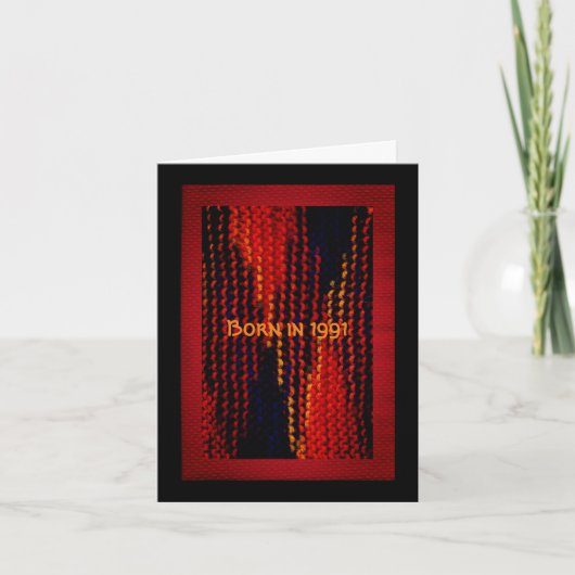 1991年生まれの誕生日おもしろい事実 カード (正面)