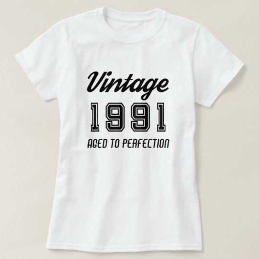 1991年製 ビンテージ風 完熟バースデー Tシャツ (デザイン正面)