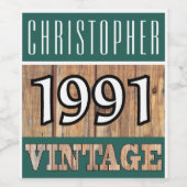 1991年誕生ワインラベル ワインラベル (シングルラベル)