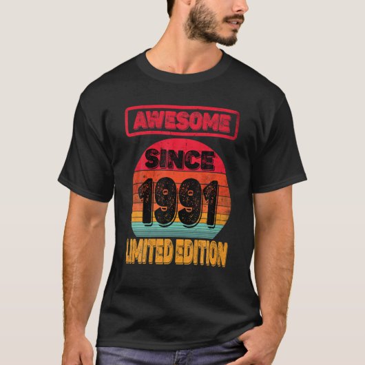 1991年限定素晴らし版3以来31回目の誕生日 Tシャツ (正面)