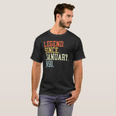 1991年1月以来の伝説男性へ女性1月19日 Tシャツ (正面フル)