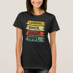 1991年1月以来32歳の伝説32誕生 Tシャツ