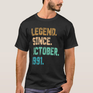 1991年10月31日誕生日以来31歳の伝説 Tシャツ