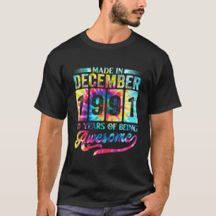 1991年12月の誕生日おめでとうございます Tシャツ