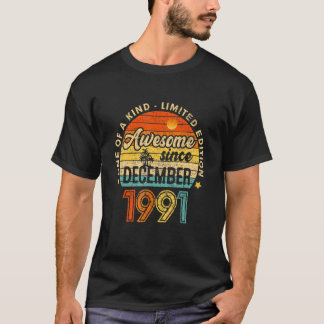 1991年12月素晴らし31日以来31歳 Tシャツ