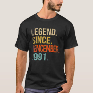 1991年12月30日誕生日30年 Tシャツ