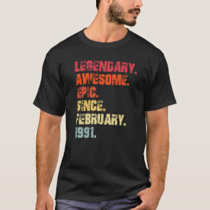 1991年2月素晴らしヴィンテージ以来の伝説的な叙事詩 Tシャツ