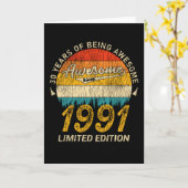 1991年2月30素晴らし日から30歳 カード (黄色い花)