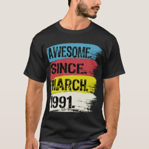 1991年3月以素晴らし降32歳誕生日 Tシャツ