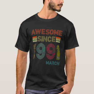 1991年3月素晴らし31日誕生日31歳 Tシャツ