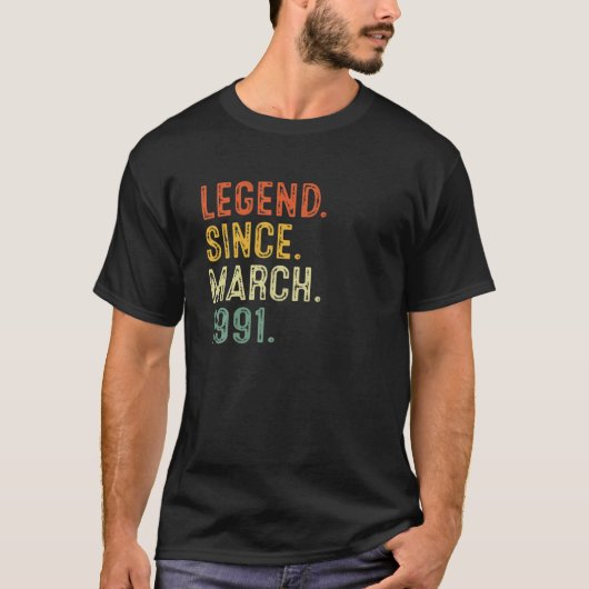 1991年3月30日Biから30歳のギフト伝説 Tシャツ (正面)