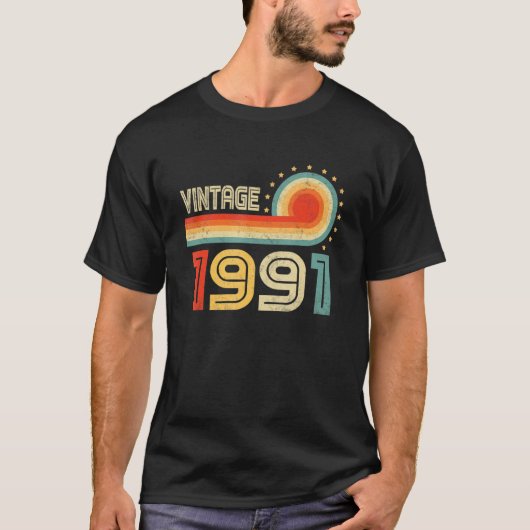 1991年31歳生まれヴィンテージ31誕生日Ret Tシャツ (正面)