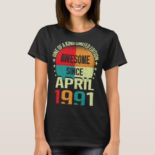 1991年4素晴らし月ヴィンテージ32番目のバードから32年 Tシャツ (正面)