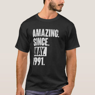 1991年5月以来31歳31誕生日驚くべき Tシャツ