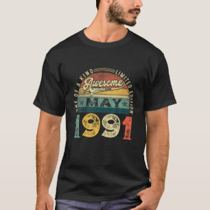 1991年5月30日の誕生日の装飾Men Women 30 Ye Tシャツ