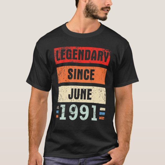 1991年6月以来の伝説的な私へのハッピーバースデー Tシャツ (正面)