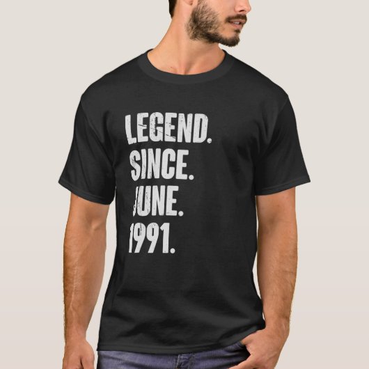 1991年6月以来31歳31誕生日伝説 Tシャツ (正面)