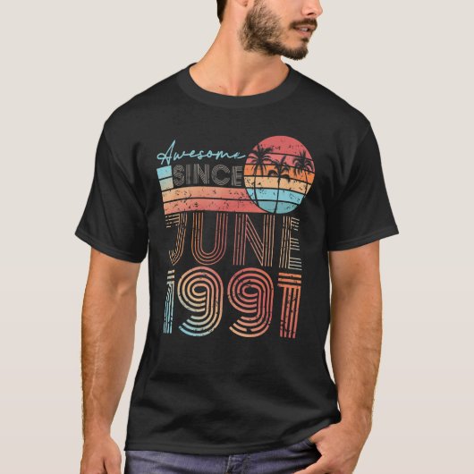 1991年6月以素晴らし降31歳 Tシャツ (正面)