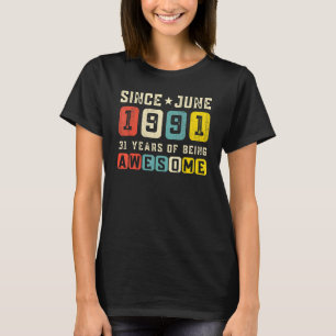 1991年6月以素晴らし降31誕生日ヴィンテージ Tシャツ