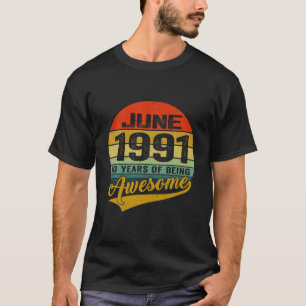 1991年6月30動揺して日男性30歳 Tシャツ