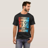 1991年6素晴らし月に生まれ31年が幸せ Tシャツ (正面フル)