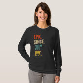 1991年7月以来の叙事詩31歳31誕生日 Tシャツ (正面フル)