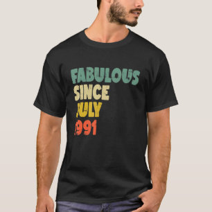 1991年7月以来の素晴らしい男の子の男の子の女性の誕生 Tシャツ