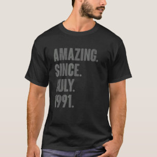1991年7月以来アメージング31歳31歳の誕生日 Tシャツ