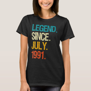 1991年7月31誕生日以来31歳の伝説 Tシャツ