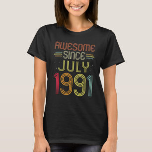 1991年7素晴らし月以来31番目の誕生日31歳 Tシャツ