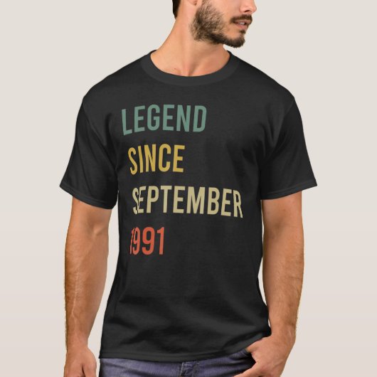 1991年9月31日Birから31歳の伝説 Tシャツ (正面)