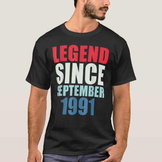 1991年9月31日Birから31歳の伝説 Tシャツ (正面)