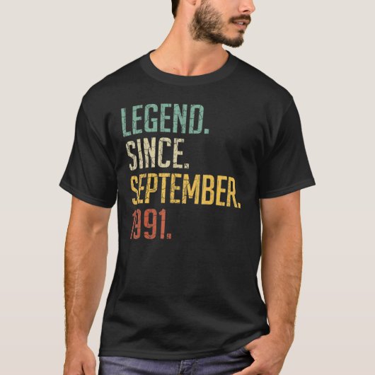 1991年9月31日Birから31歳の伝説 Tシャツ (正面)