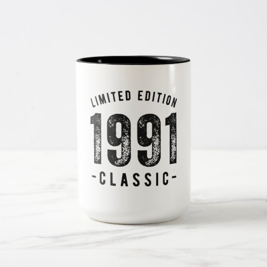 1991年 クラシックな誕生年 ツートーンマグカップ (中央)