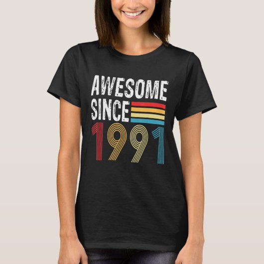 1991素晴らし年誕生日1991ヴィンテージ1991 vint以降 tシャツ (正面)