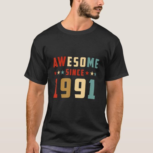 1991素晴らし年誕生日2以降 Tシャツ (正面)