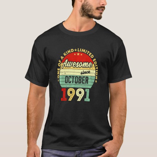 1991素晴らし年10月以来30th Birthday Tee Tシャツ (正面)