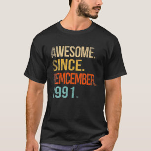 1991素晴らし年12月30日30年 Tシャツ
