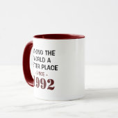 1992おもしろい年から世界を良くする30歳の誕生日 マグカップ (正面左)